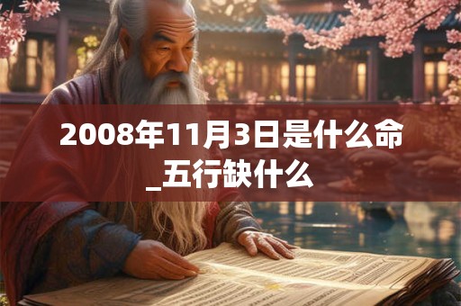 2008年11月3日是什么命_五行缺什么 2008年11月3日是什么命_五行缺什么