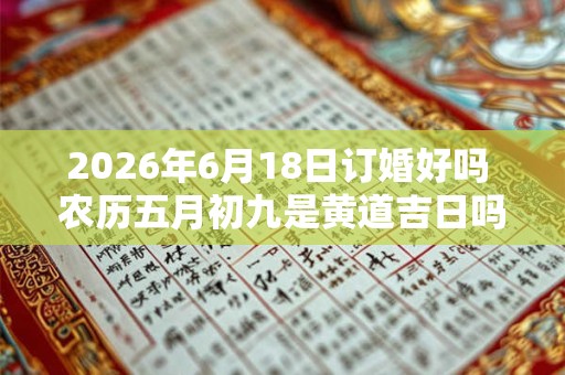 2026年6月18日订婚好吗 农历五月初九是黄道吉日吗