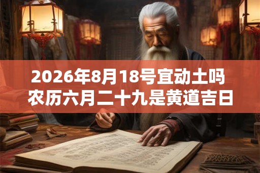 2026年8月18号宜动土吗 农历六月二十九是黄道吉日吗