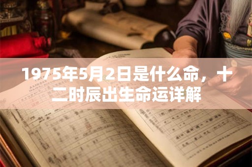 1975年5月2日是什么命,十二时辰出生命运详解 1975年5月2日是什么命,十二时辰出生命运详解