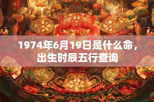 1974年6月19日是什么命,出生时辰五行查询 1974年6月19日是什么命,出生时辰五行查询
