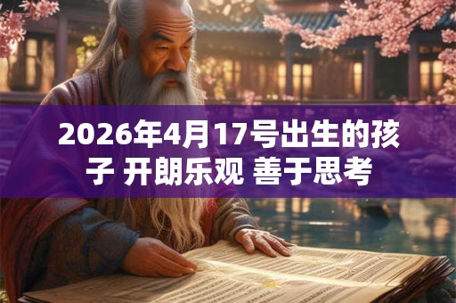 2026年4月17号出生的孩子 开朗乐观 善于思考 2026年4月17号出生的孩子 开朗乐观 善于思考