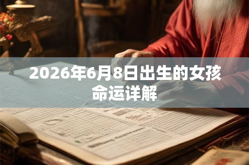 2026年6月8日出生的女孩命运详解 2026年6月8日出生的女孩命运详解