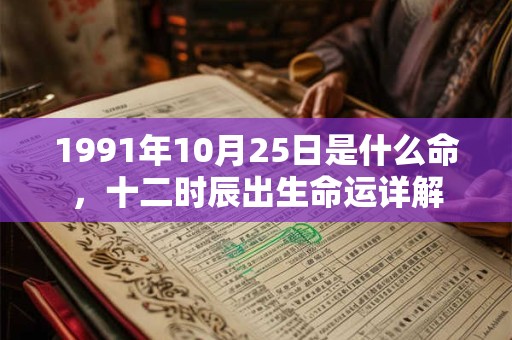 1991年10月25日是什么命,十二时辰出生命运详解 1991年10月25日是什么命,十二时辰出生命运详解