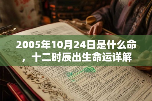 2005年10月24日是什么命,十二时辰出生命运详解 2005年10月24日是什么命,十二时辰出生命运详解