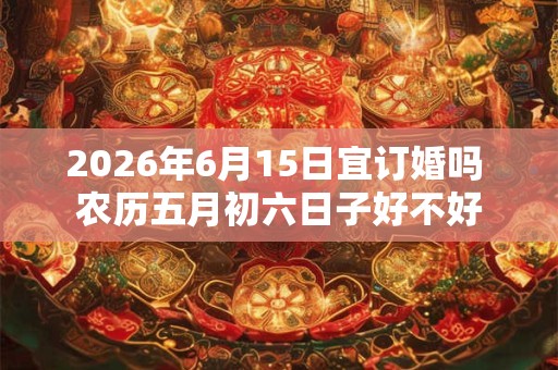 2026年6月15日宜订婚吗 农历五月初六日子好不好 2026年6月15日宜订婚吗 农历五月初六日子好不好
