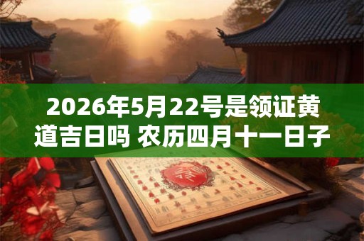 2026年5月22号是领证黄道吉日吗 农历四月十一日子好吗 2026年5月22号是领证黄道吉日吗 农历四月十一日子好吗