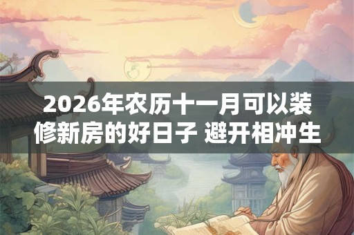 2026年农历十一月可以装修新房的好日子 避开相冲生肖 2026年农历十一月可以装修新房的好日子 避开相冲生肖