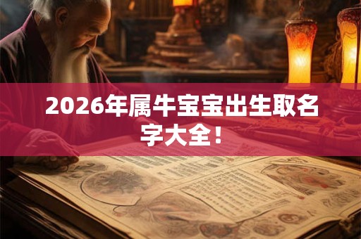 2026年属牛宝宝出生取名字大全！