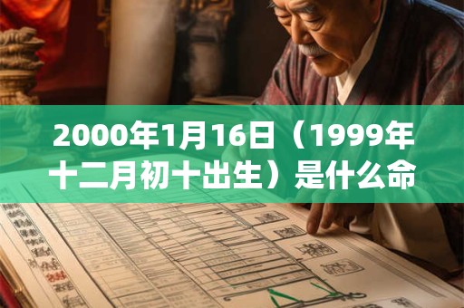 2000年1月16日（1999年十二月初十出生）是什么命_命运如何