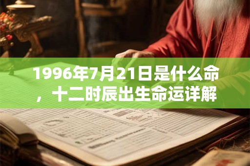 1996年7月21日是什么命,十二时辰出生命运详解 1996年7月21日是什么命,十二时辰出生命运详解