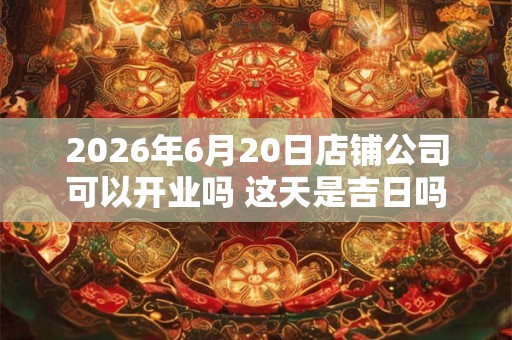 2026年6月20日店铺公司可以开业吗 这天是吉日吗 2026年6月20日店铺公司可以开业吗 这天是吉日吗
