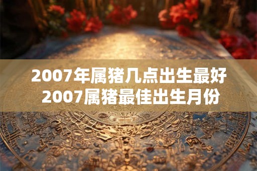 2007年属猪几点出生最好 2007属猪最佳出生月份