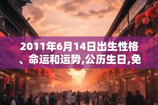 2011年6月14日出生性格、命运和运势,公历生日,免费算命 2011年6月14日出生性格、命运和运势,公历生日,免费算命