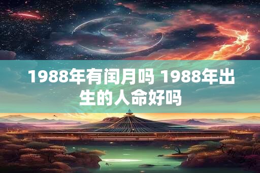 1988年有闰月吗 1988年出生的人命好吗