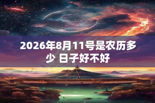 2026年8月11号是农历多少 日子好不好 2026年8月11号是农历多少 日子好不好