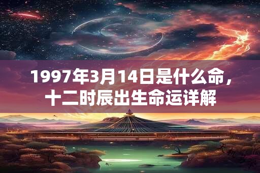 1997年3月14日是什么命,十二时辰出生命运详解 1997年3月14日是什么命,十二时辰出生命运详解