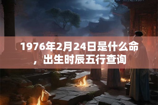 1976年2月24日是什么命，出生时辰五行查询