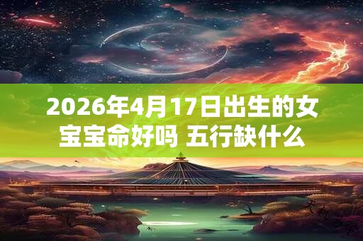 2026年4月17日出生的女宝宝命好吗 五行缺什么 2026年4月17日出生的女宝宝命好吗 五行缺什么