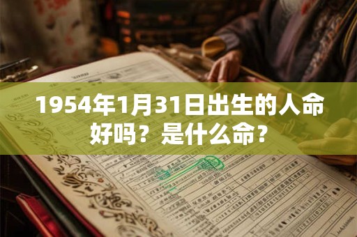 1954年1月31日出生的人命好吗？是什么命？