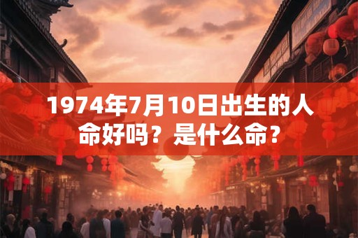 1974年7月10日出生的人命好吗?是什么命? 1974年7月10日出生的人命好吗?是什么命?