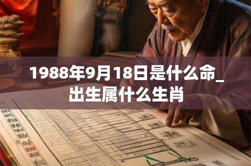 1988年9月18日是什么命_出生属什么生肖 1988年9月18日是什么命_出生属什么生肖