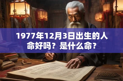 1977年12月3日出生的人命好吗?是什么命? 1977年12月3日出生的人命好吗?是什么命?