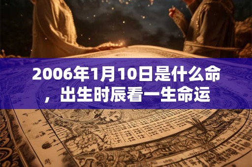 2006年1月10日是什么命,出生时辰看一生命运 2006年1月10日是什么命,出生时辰看一生命运