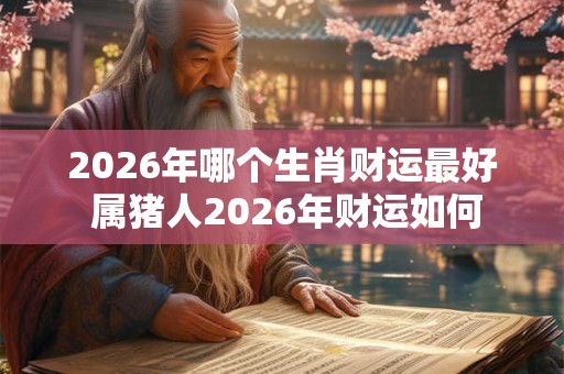 2026年哪个生肖财运最好 属猪人2026年财运如何 2026年哪个生肖财运最好 属猪人2026年财运如何