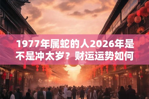 1977年属蛇的人2026年是不是冲太岁?财运运势如何? 1977年属蛇的人2026年是不是冲太岁?财运运势如何?