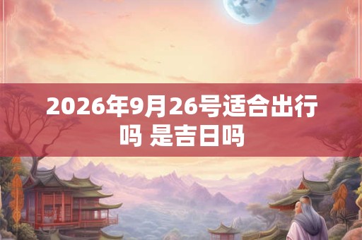 2026年9月26号适合出行吗 是吉日吗