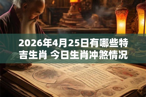2026年4月25日有哪些特吉生肖 今日生肖冲煞情况