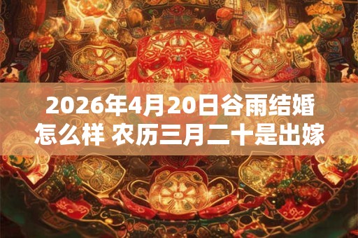 2026年4月20日谷雨结婚怎么样 农历三月二十是出嫁的吉利日子吗 2026年4月20日谷雨结婚怎么样 农历三月二十是出嫁的吉利日子吗