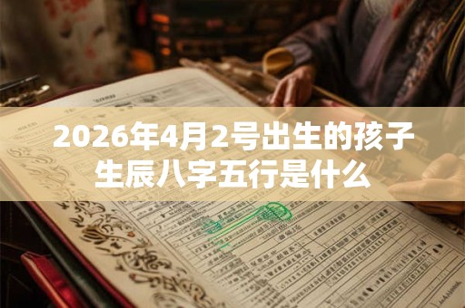 2026年4月2号出生的孩子生辰八字五行是什么 2026年4月2号出生的孩子生辰八字五行是什么