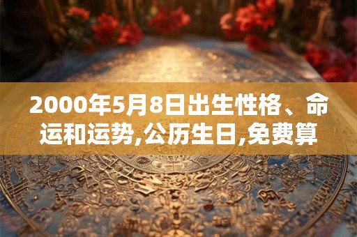 2000年5月8日出生性格、命运和运势,公历生日,免费算命 2000年5月8日出生性格、命运和运势,公历生日,免费算命