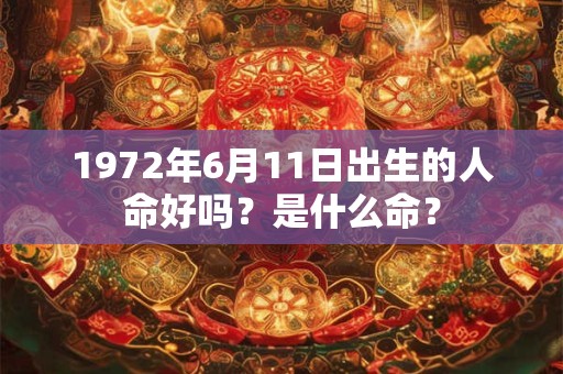 1972年6月11日出生的人命好吗？是什么命？