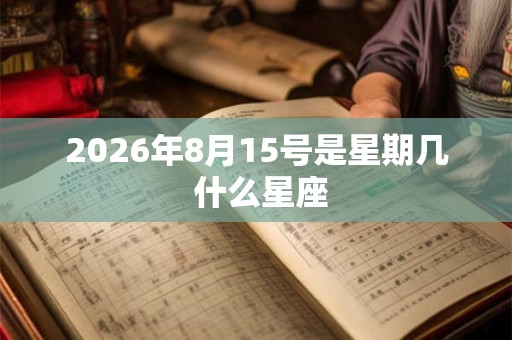 2026年8月15号是星期几 什么星座 2026年8月15号是星期几 什么星座