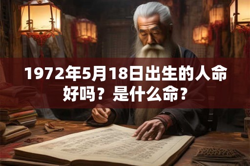 1972年5月18日出生的人命好吗？是什么命？