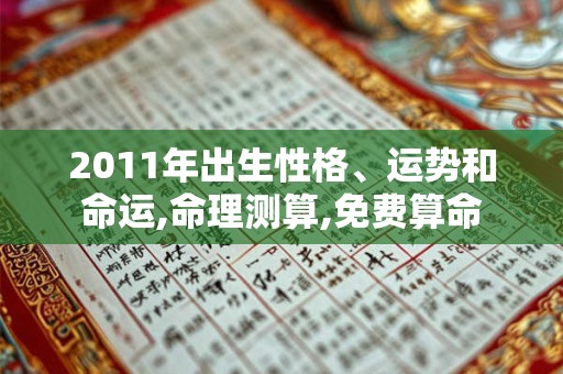 2011年出生性格、运势和命运,命理测算,免费算命