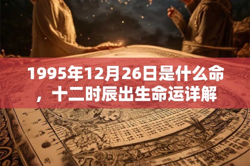 1995年12月26日是什么命，十二时辰出生命运详解