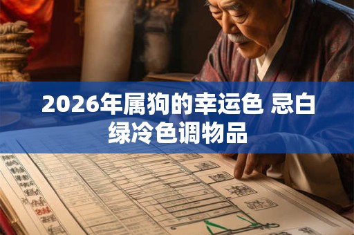 2026年属狗的幸运色 忌白绿冷色调物品 2026年属狗的幸运色 忌白绿冷色调物品