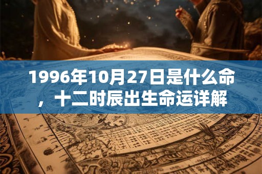 1996年10月27日是什么命,十二时辰出生命运详解 1996年10月27日是什么命,十二时辰出生命运详解
