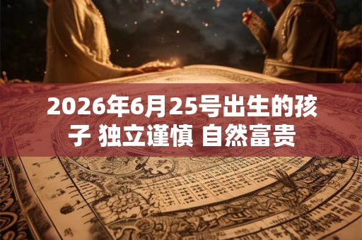 2026年6月25号出生的孩子 独立谨慎 自然富贵 2026年6月25号出生的孩子 独立谨慎 自然富贵