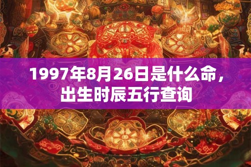 1997年8月26日是什么命，出生时辰五行查询