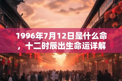 1996年7月12日是什么命,十二时辰出生命运详解 1996年7月12日是什么命,十二时辰出生命运详解