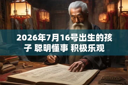 2026年7月16号出生的孩子 聪明懂事 积极乐观