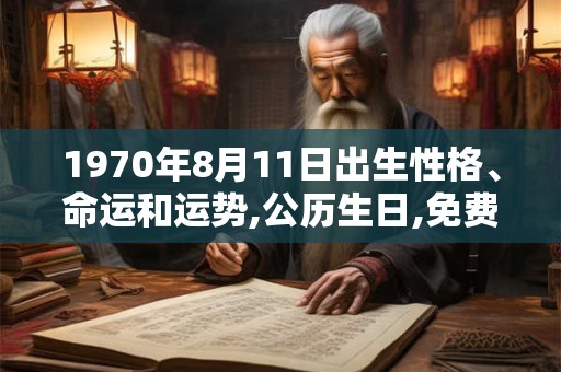 1970年8月11日出生性格、命运和运势,公历生日,免费算命 1970年8月11日出生性格、命运和运势,公历生日,免费算命