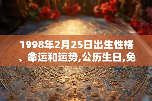 1998年2月25日出生性格、命运和运势,公历生日,免费算命 1998年2月25日出生性格、命运和运势,公历生日,免费算命