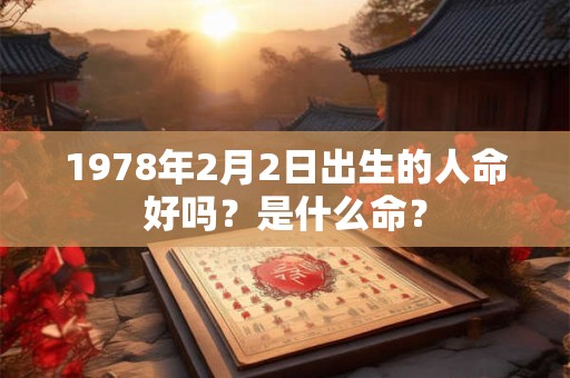 1978年2月2日出生的人命好吗？是什么命？