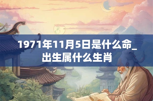 1971年11月5日是什么命_出生属什么生肖